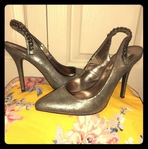 Steve Madden metallic slingback heel